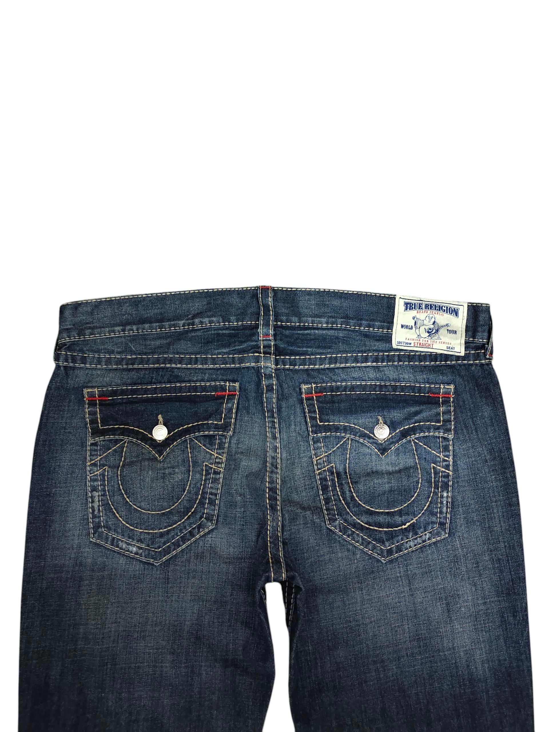 True Religion True Religion Straight Clawmark Distress Denim Jeans Size US 42 / EU 58 - 2 Thumbnail