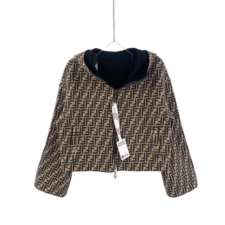 Fendi Fendi Classic old-fashioned full-print double-sided coat Size US XXS / EU 40 - 1 Thumbnail
