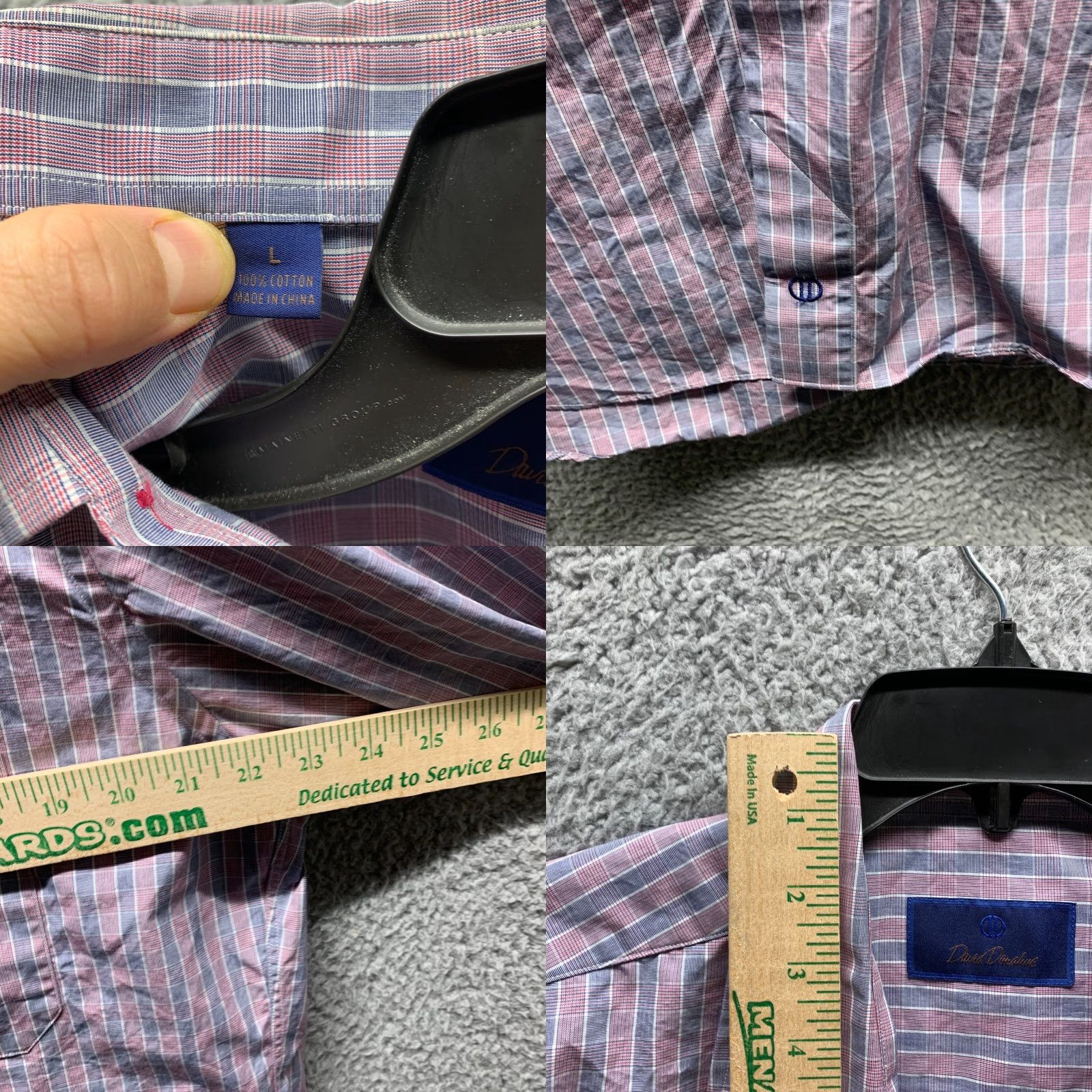 David Donahue **David Donahue Red Plaid Button-Up Shirt Adult Large Cotton** User: David Donahue Red Plaid Button-Up Shirt Adult Large Cotton Size 42R - 8 Thumbnail