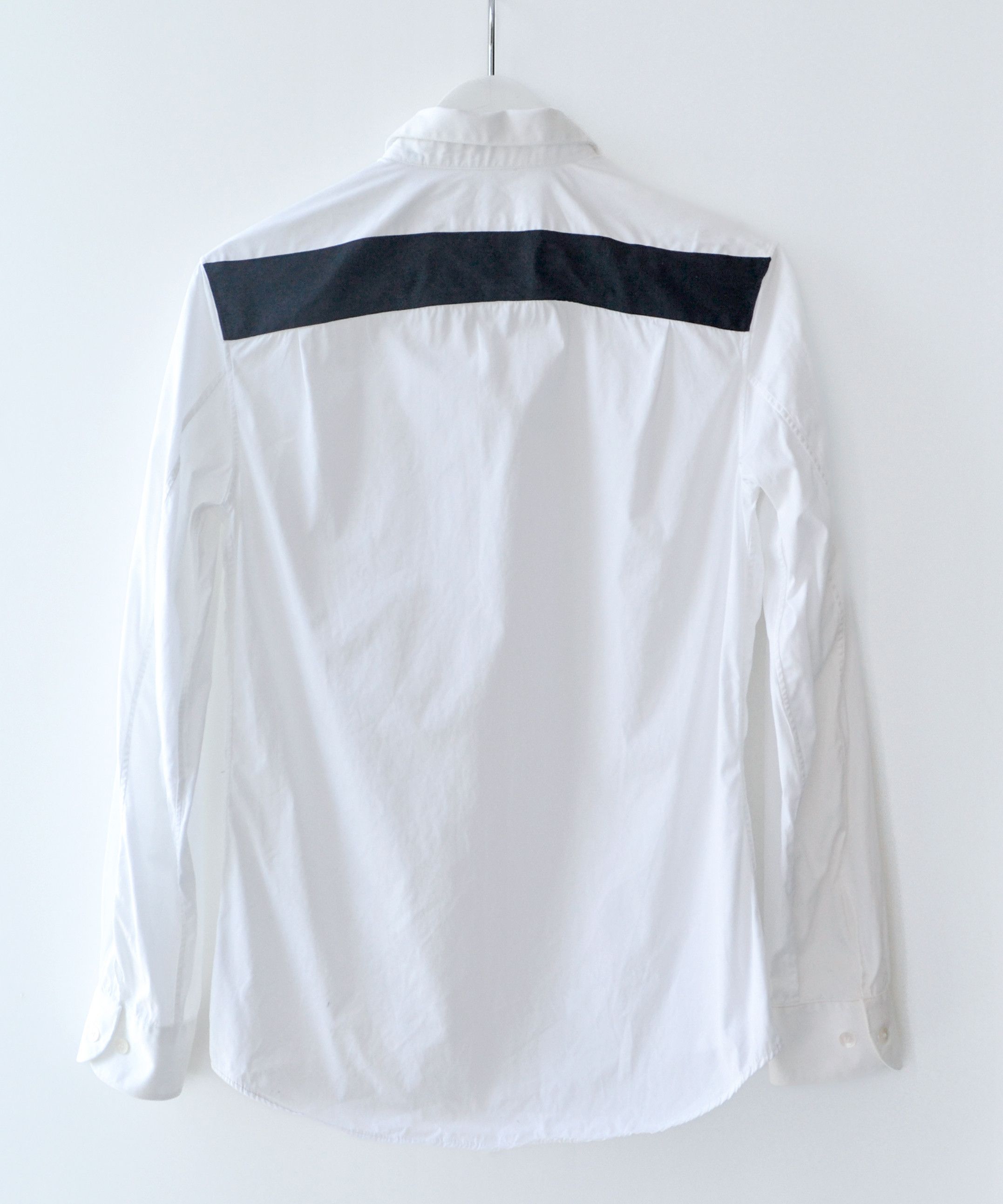 Helmut Lang HELMUT LANG Shirt Long Sleeve White 1998 Black Stripe Size US M / EU 48-50 / 2 - 1 Thumbnail