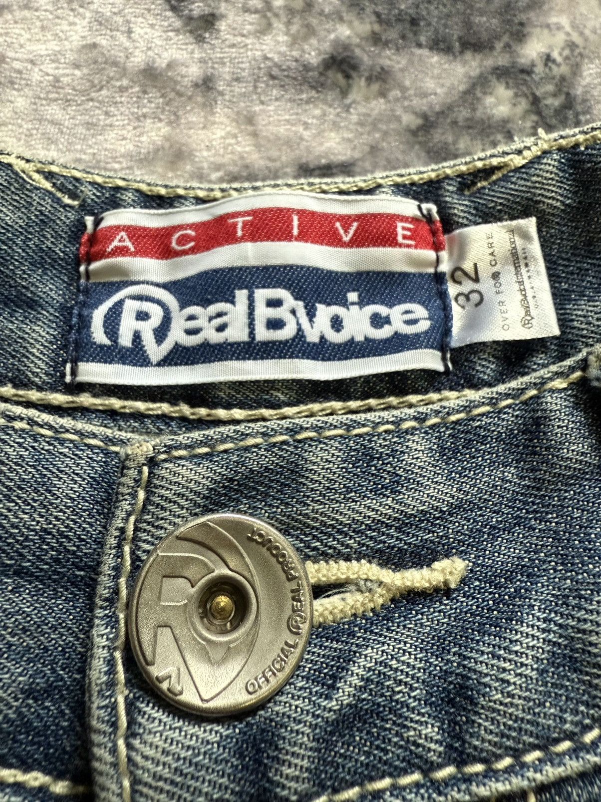 G-Unit × Vintage Y2k Real Bvoice Embroidered Pocket Baggy Loose Jeans Size US 32 / EU 48 - 20 Thumbnail