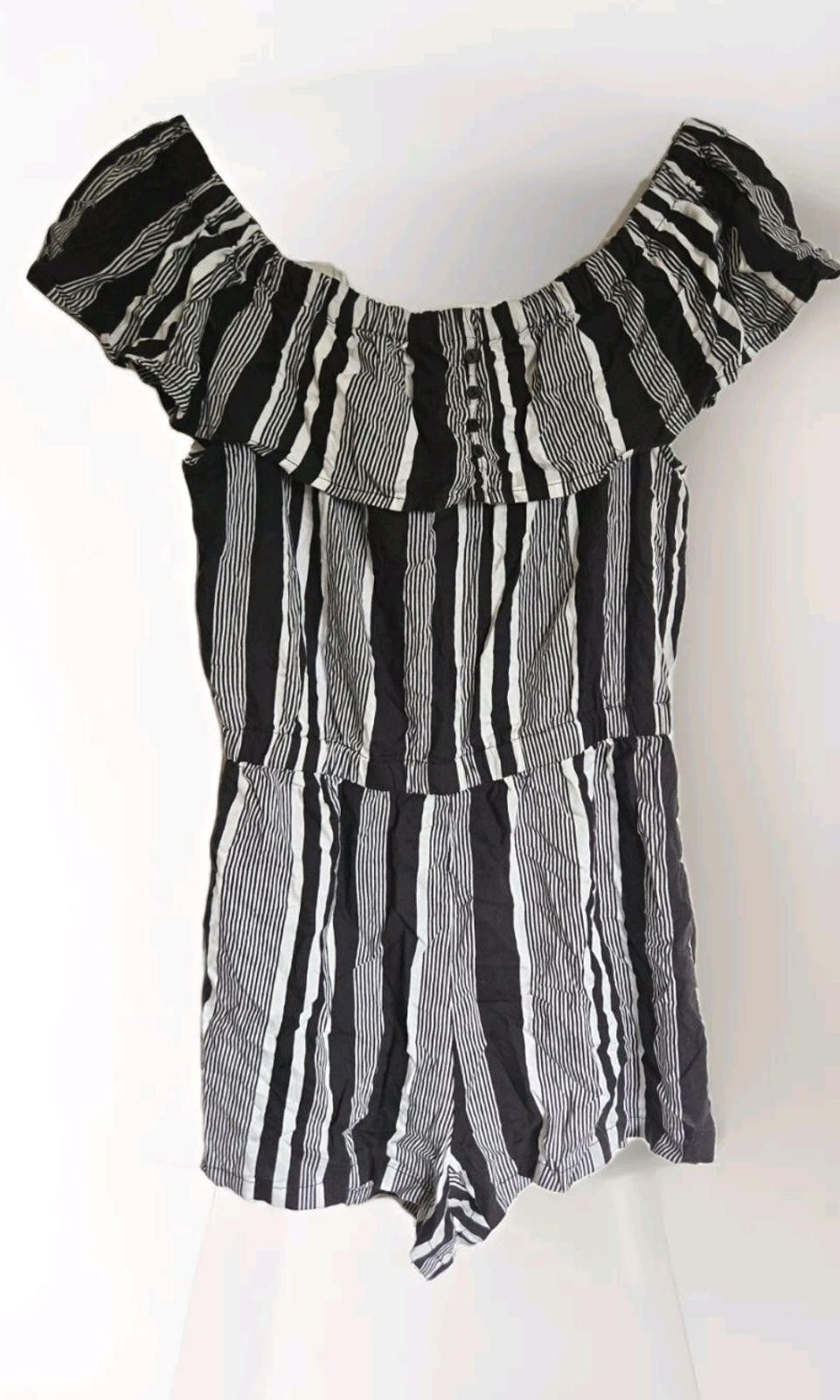 Other Derek Heart Romper Juniors Large L Black White Vertical Stri Size 36" / US 14 / IT 50 - 1 Thumbnail