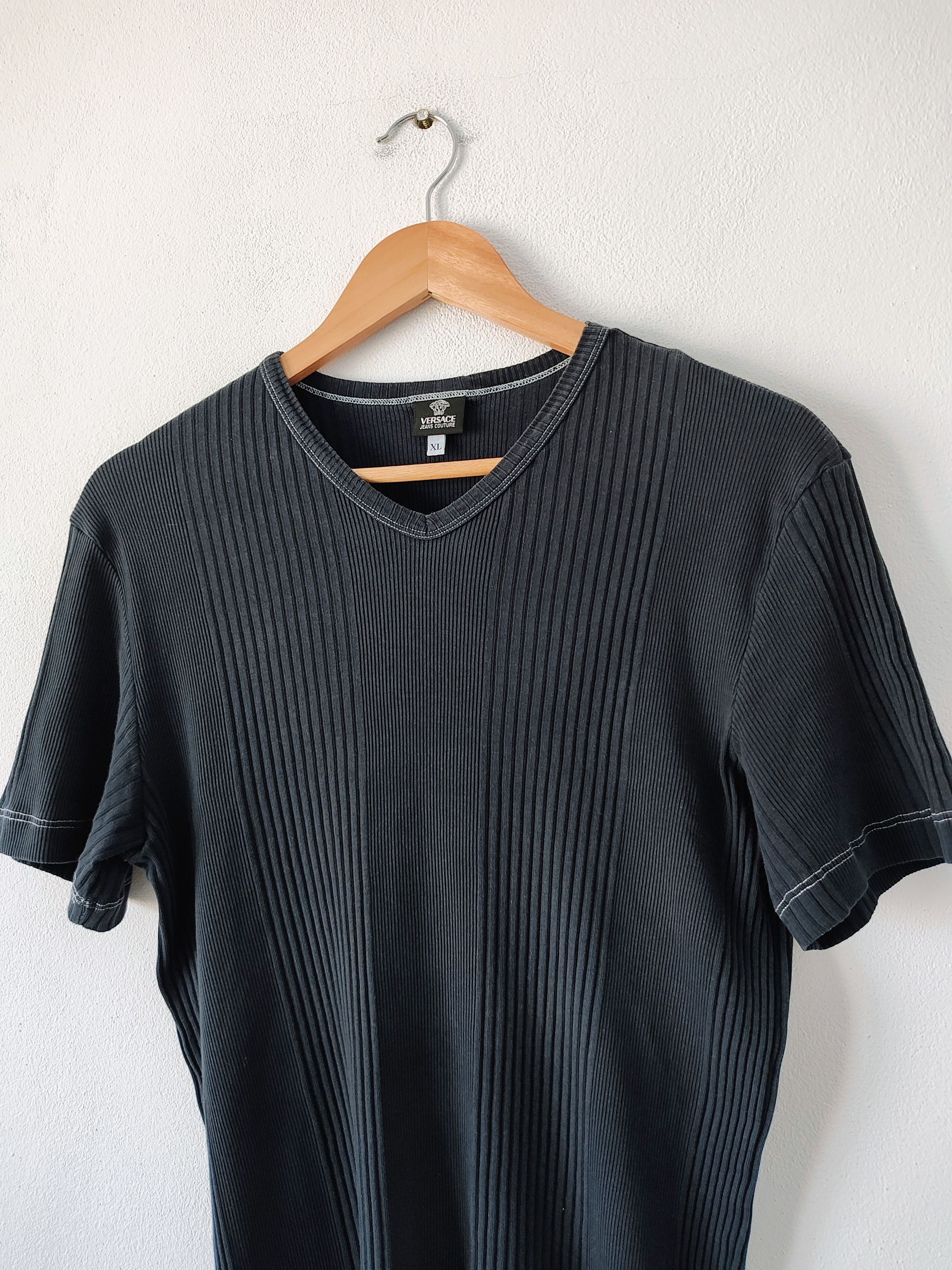 Versace Jeans Couture VINTAGE RIBBED TEE Size US XL / EU 56 / 4 - 2 Thumbnail