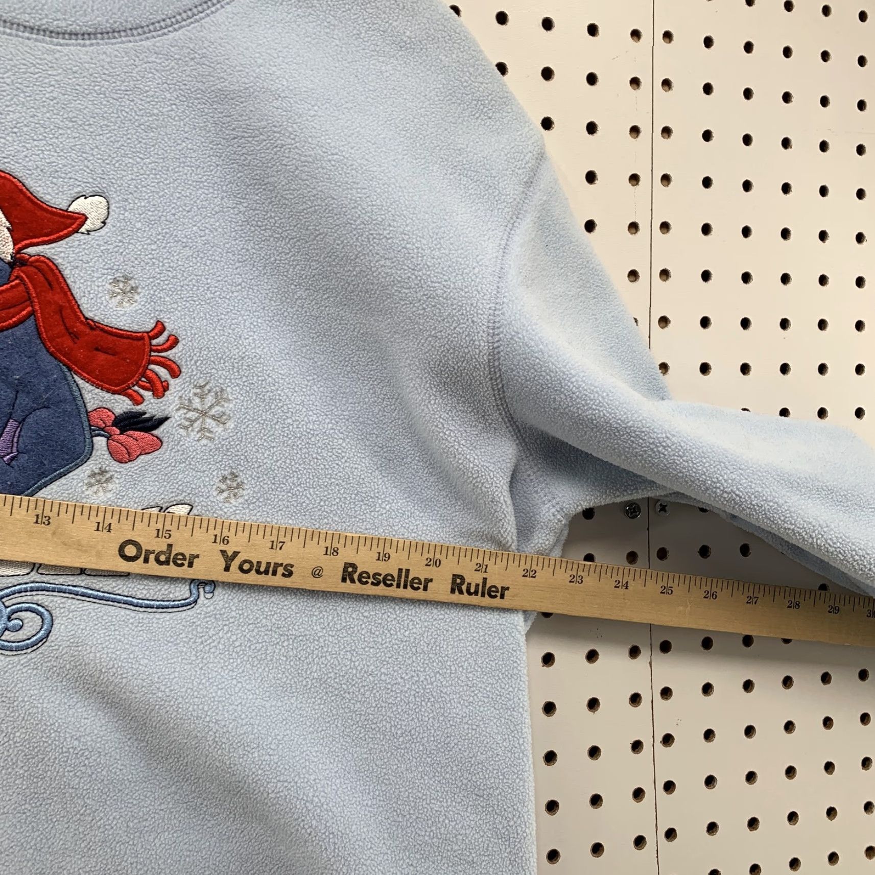 Disney VINTAGE Disney Sweatshirt Womens XL Blue Be Jolly Eeyore Pullover Fleece Embroidered Graphic Print Womens Size XL / US 12-14 / IT 48-50 - 4 Thumbnail
