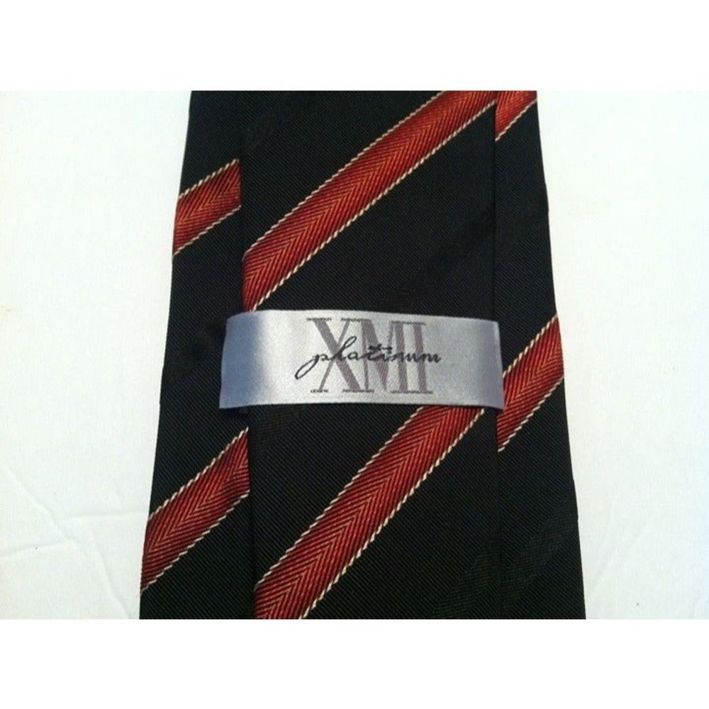XMI Platinum XMI PLATINUM MEN'S NEW 100%SILK TIE WIDTH: 3 5/8" Size ONE SIZE - 5 Thumbnail
