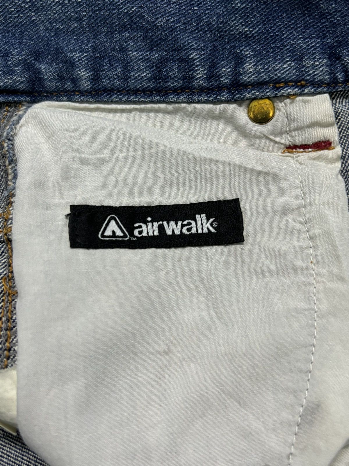 Airwalk Vintage Airwalk Blue Wash Faded Baggy Carpenter Cargo Jeans Size US 31 - 24 Thumbnail