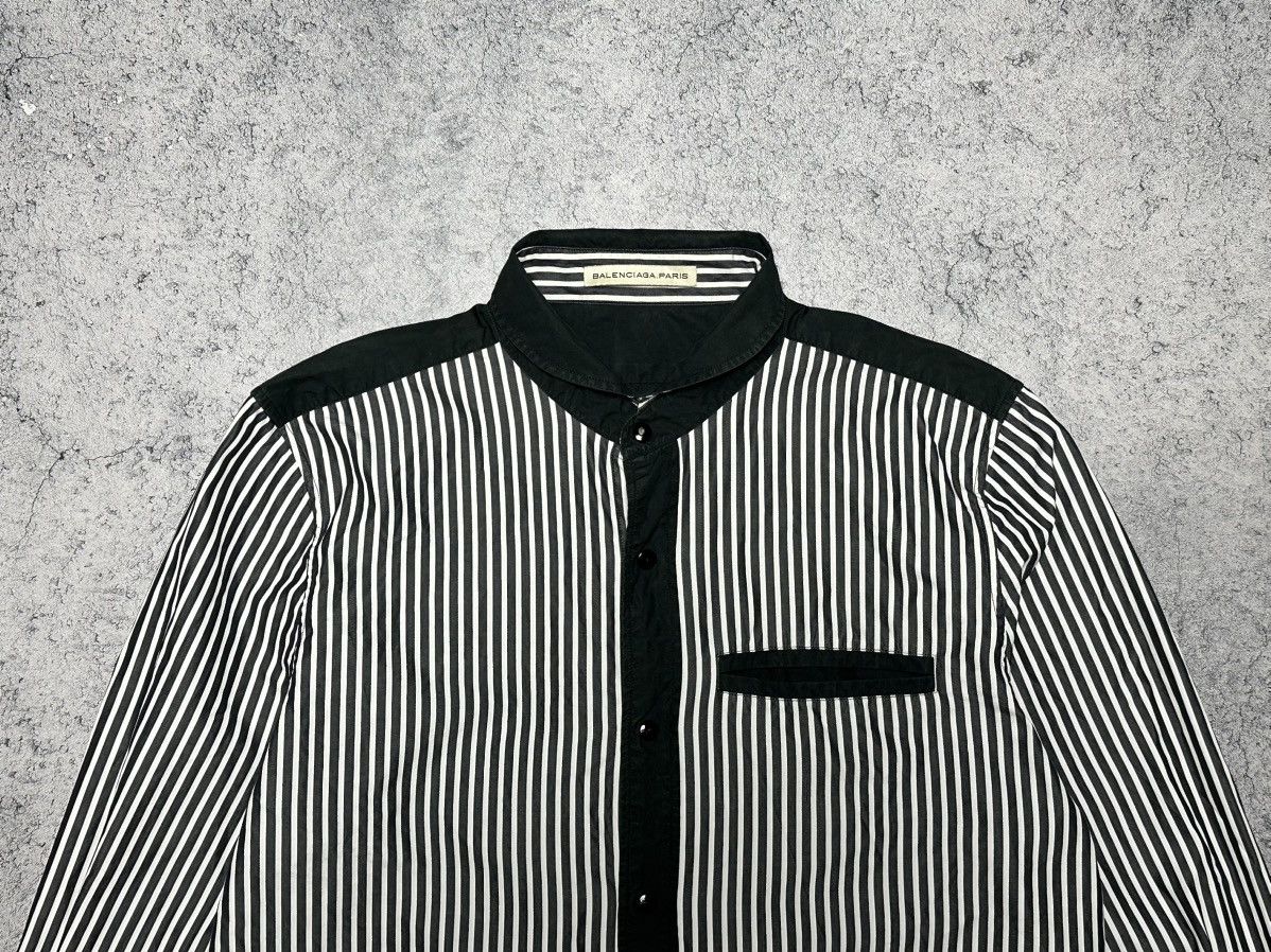 Balenciaga Vintage Balenciaga Striped Button Up Shirts Size US M / EU 48-50 / 2 - 3 Thumbnail