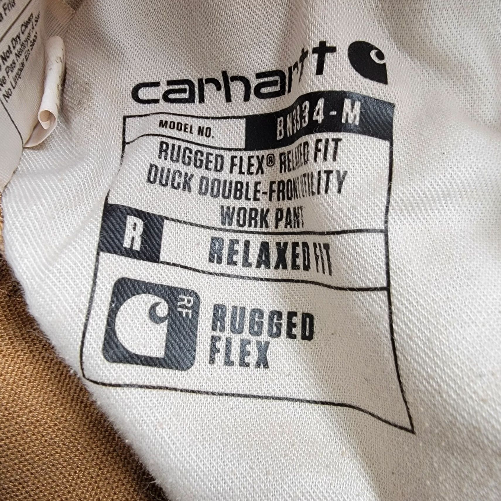 Carhartt VINTAGE Carhartt BN3334-M Mens Pants 30x30 Tan Cotton Canvas Work Carpenter Pockets Zipper Button Relaxed Straight 5-Pocket Logo Mens Size US 30 / EU 46 - 3 Thumbnail