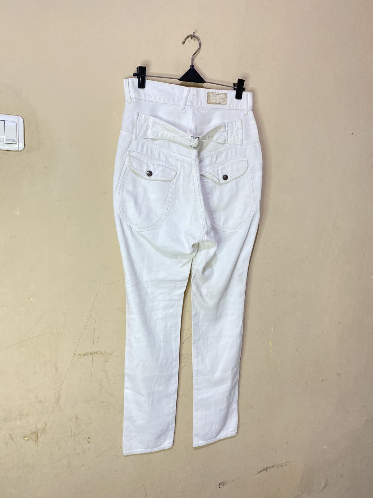 Kapital Kapital Japan White Denim Buckleback Size US 27 - 10 Thumbnail