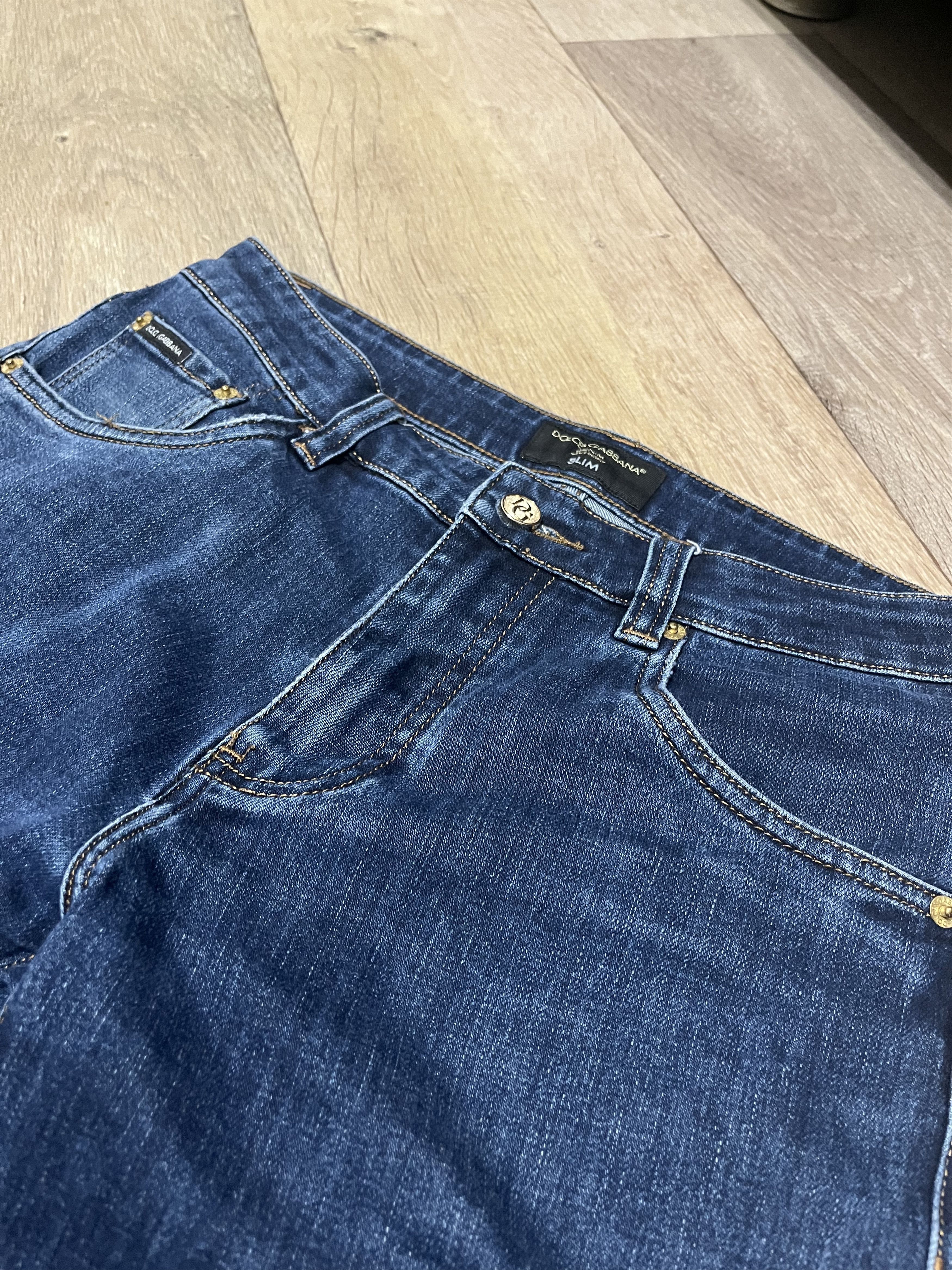 Dolce & Gabbana Dolce & Gabbana Slim Fit Dark Indigo Jeans DG21229 Size US 33 - 2 Thumbnail