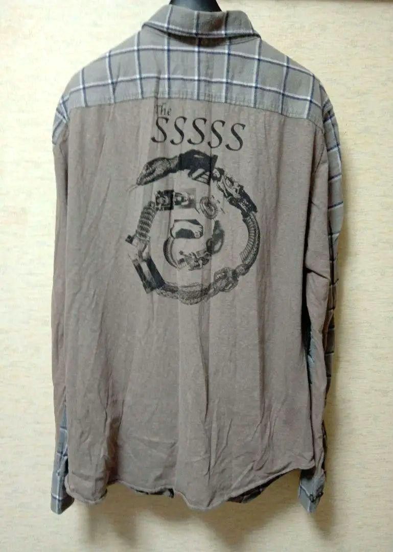 image of Undercover "the Sssss" Flannel Shirt in Grey, Men's (Size Large)