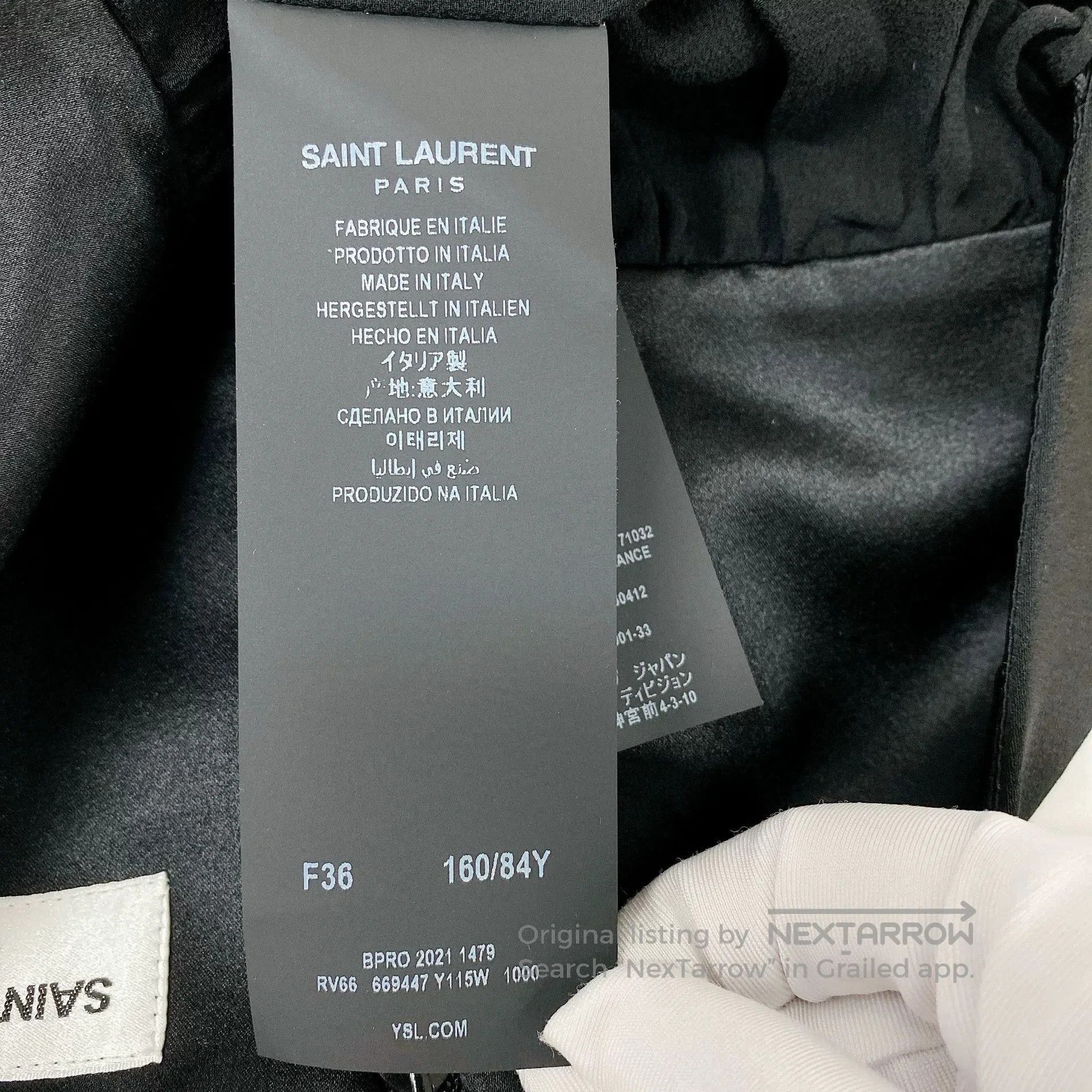 Saint Laurent Paris Saint Laurent Black Silk Mesh Slip Dress. Size XS / US 0-2 / IT 36-38 - 7 Thumbnail