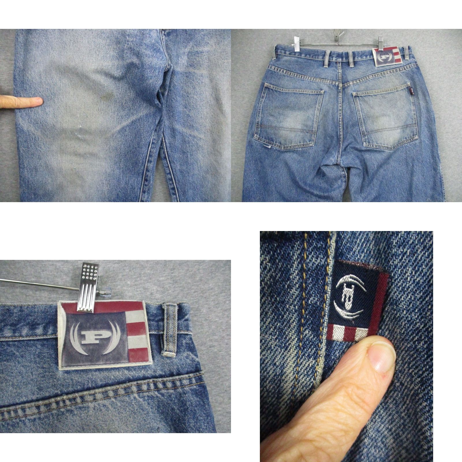 Phat Farm VINTAGE Phat Farm Jeans Mens 36x33 Blue Denim Hip Hop Baggy Loose Y2K Skater Size US 36 / EU 52 - 8 Thumbnail