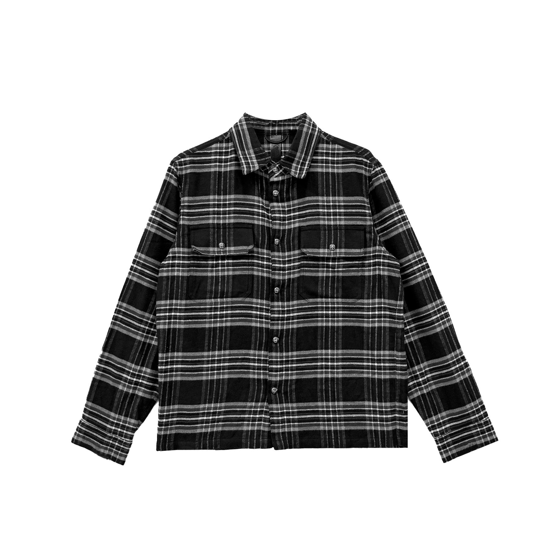 Chrome Hearts Chrome Hearts Black&Gray Work Dog Flannel Plaid Shirt Size US M / EU 48-50 / 2 - 1 Thumbnail