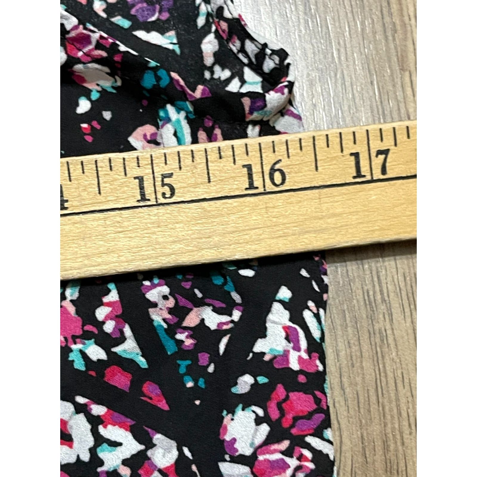 Vintage Candie's Tank Top Women's Size S Black Purple Floral Tie in Back Tank Camisole Shirt Womens Size S / US 4 / IT 40 - 5 Thumbnail