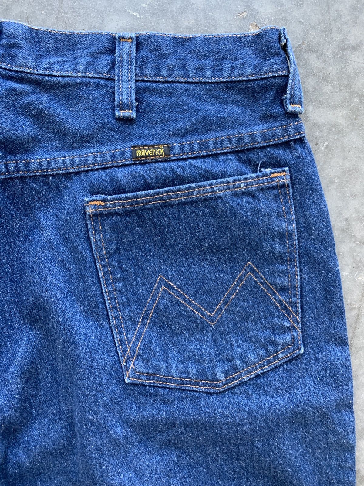 Vintage × Wrangler Vintage 70s Maverick Bootcut Jeans Dark Wash Size US 35 - 2 Thumbnail