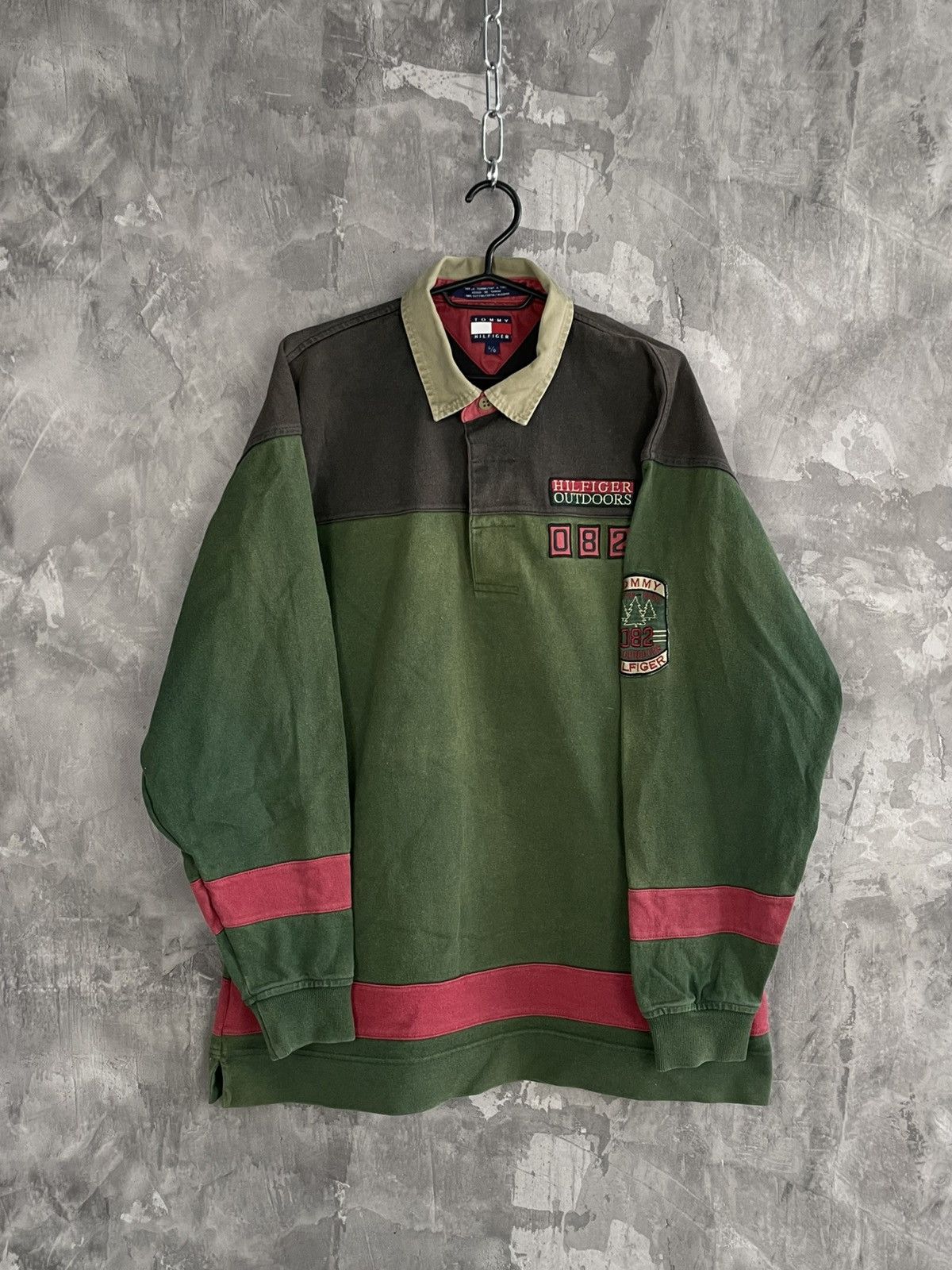 Tommy Hilfiger Vintage Tommy Hilfiger Rugby Long Sleeve Polo y2k Size US L / EU 52-54 / 3 - 1 Thumbnail