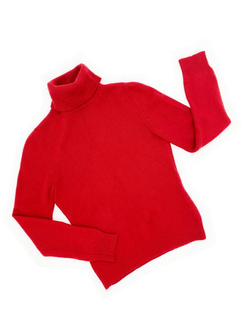 Celine o1w1db10526 2ADTH9 Turtleneck Sweater in Red Size XS / US 0-2 / IT 36-38 - 1 Thumbnail