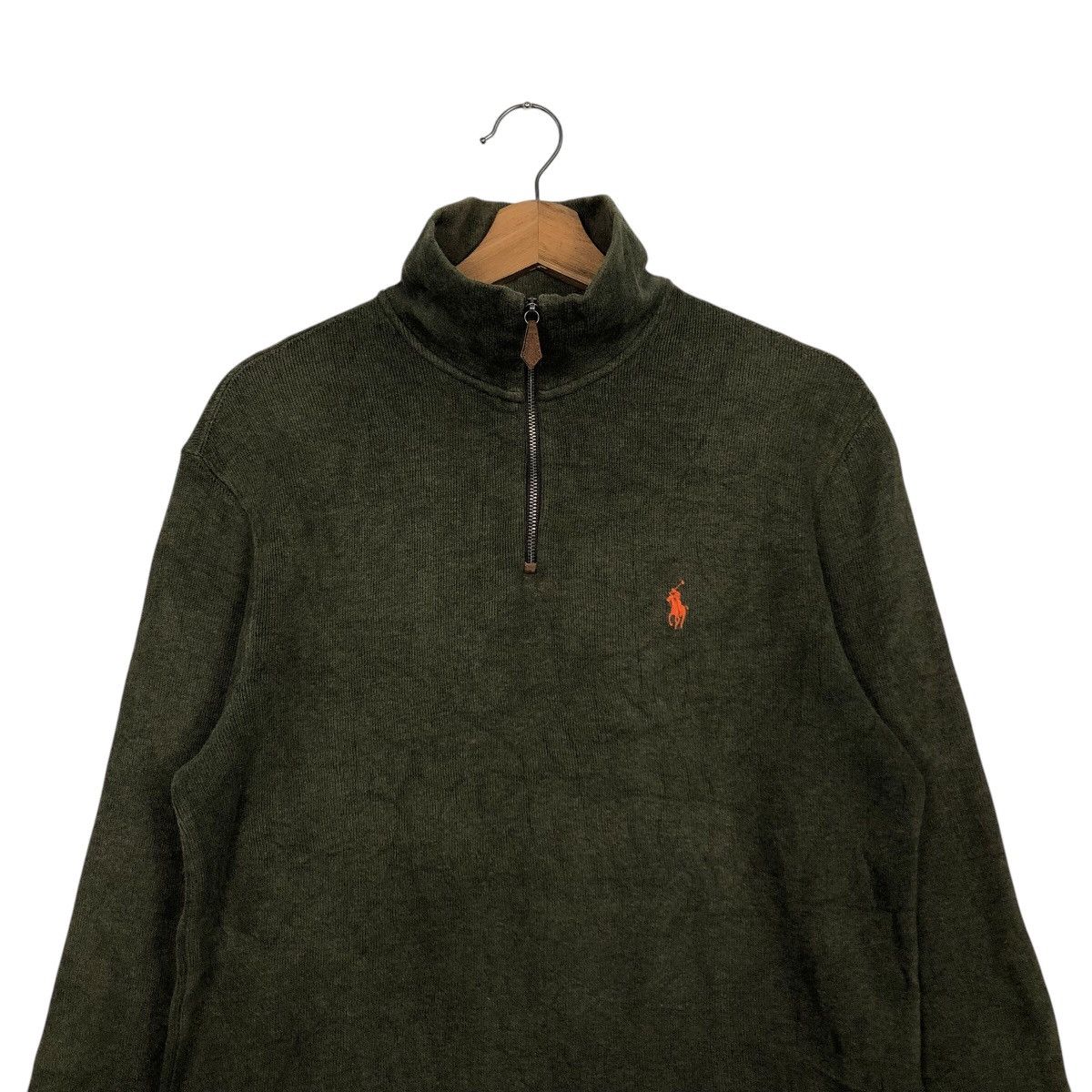 Polo Ralph Lauren 📌Rich Green Vintage Half Zipper Sweater Polo Ralph Lauren Size US M / EU 48-50 / 2 - 4 Thumbnail
