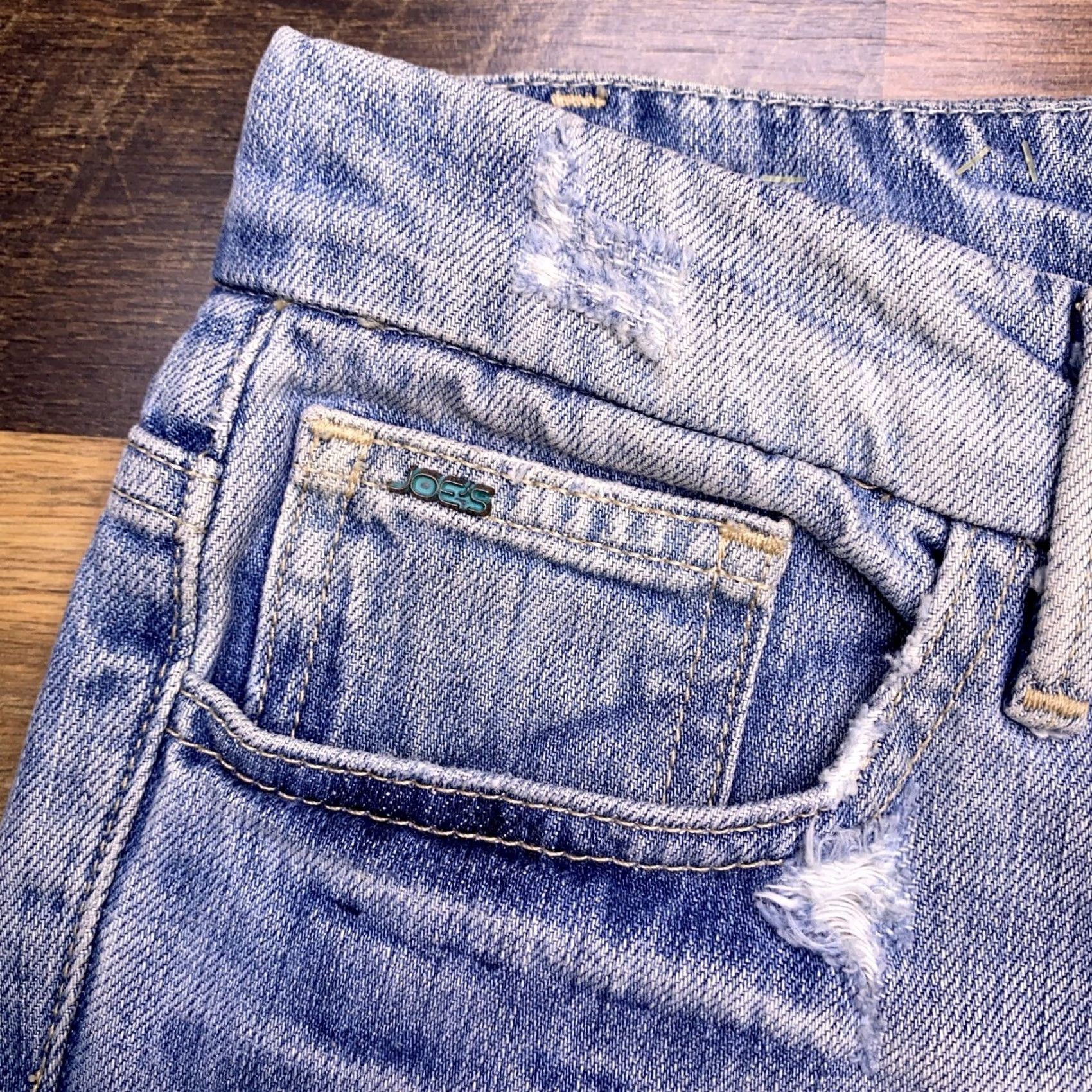 Vintage Joe's Jeans Womens Jeans 24 Relaxed Fit Distressed Seeger Wash New Blue 5-Pocket Denim Bootcut Modern Size 42" / US 20 - 5 Thumbnail