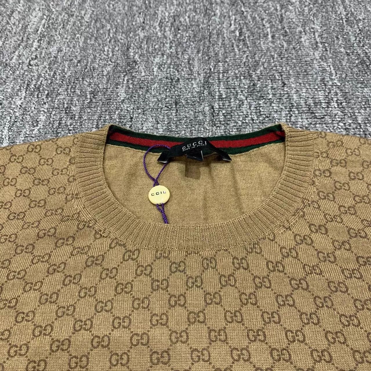 Gucci Gucci Brown GG Supreme Knit Tee L 95 New Size L / US 10 / IT 46 - 6 Thumbnail