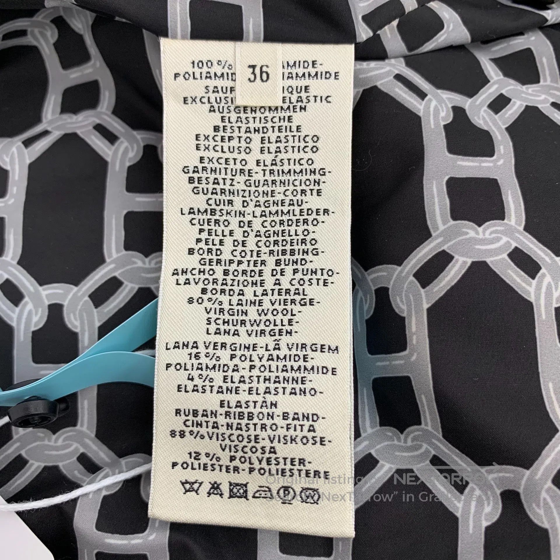 Hermes Hermes Black down jacket with white velvet hood and long s Size XS / US 0-2 / IT 36-38 - 6 Thumbnail
