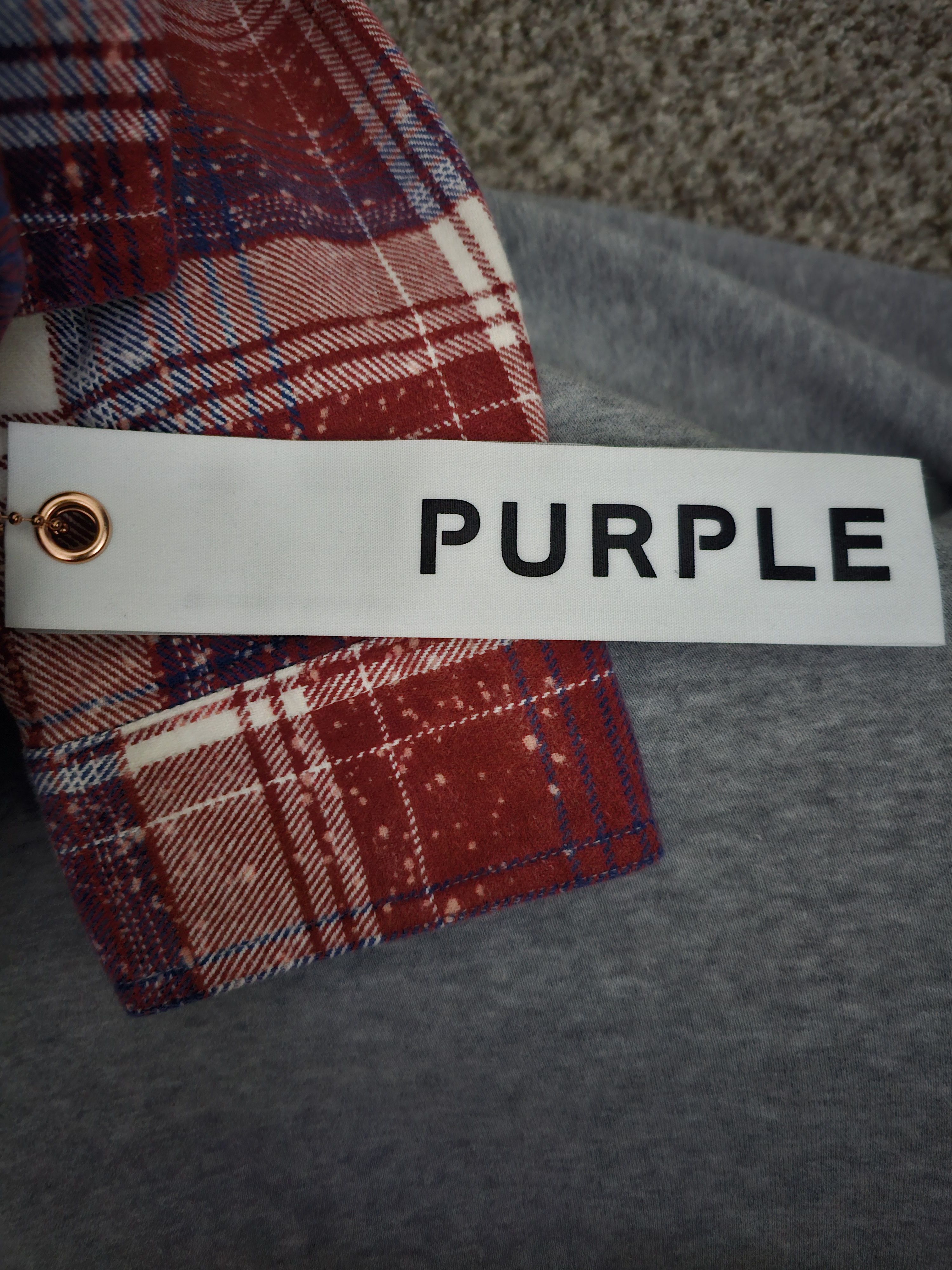 Purple Brand Purple Brand Long Sleeve Logo Flannel Buttondown Shirt Size US M / EU 48-50 / 2 - 9 Thumbnail