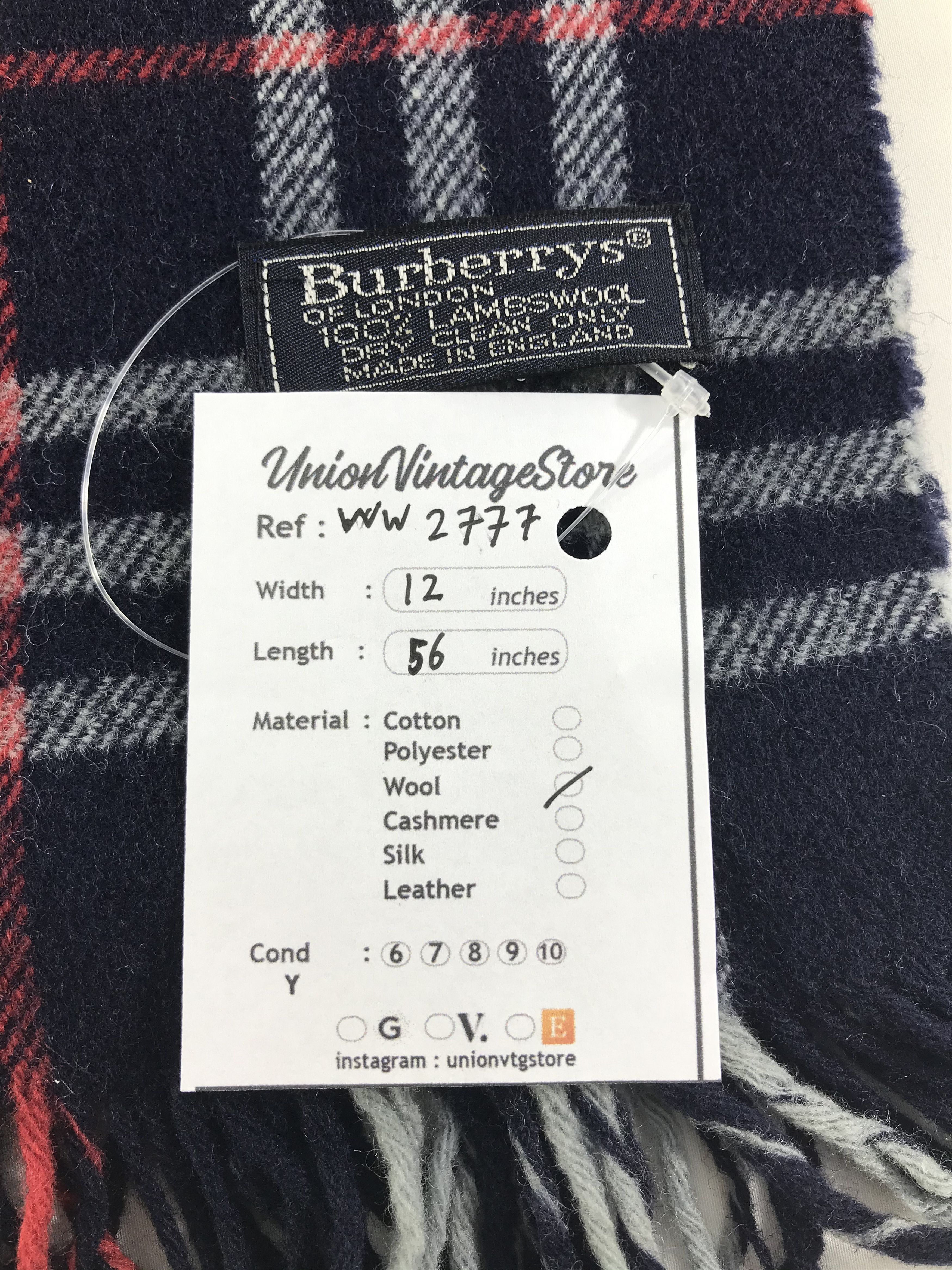 Burberry × Vintage Burberry Scarf / Muffler / Neckwear - WW2777 Size ONE SIZE - 4 Thumbnail