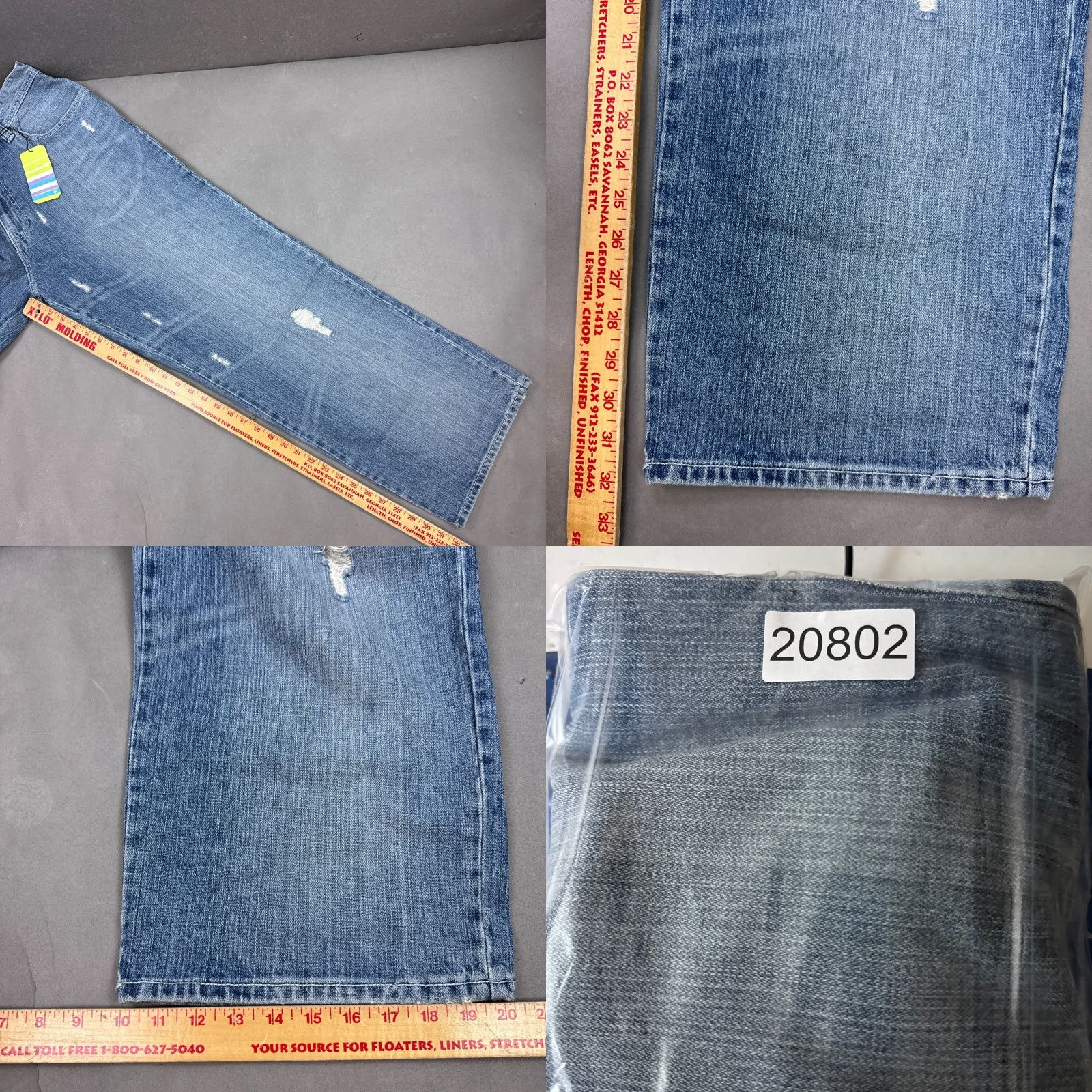 Enyce Enyce Jeans Mens 38x32 Blue Baggy Thrashed Faded Wide Loose Denim Pants Buckle Size US 38 / EU 54 - 9 Thumbnail