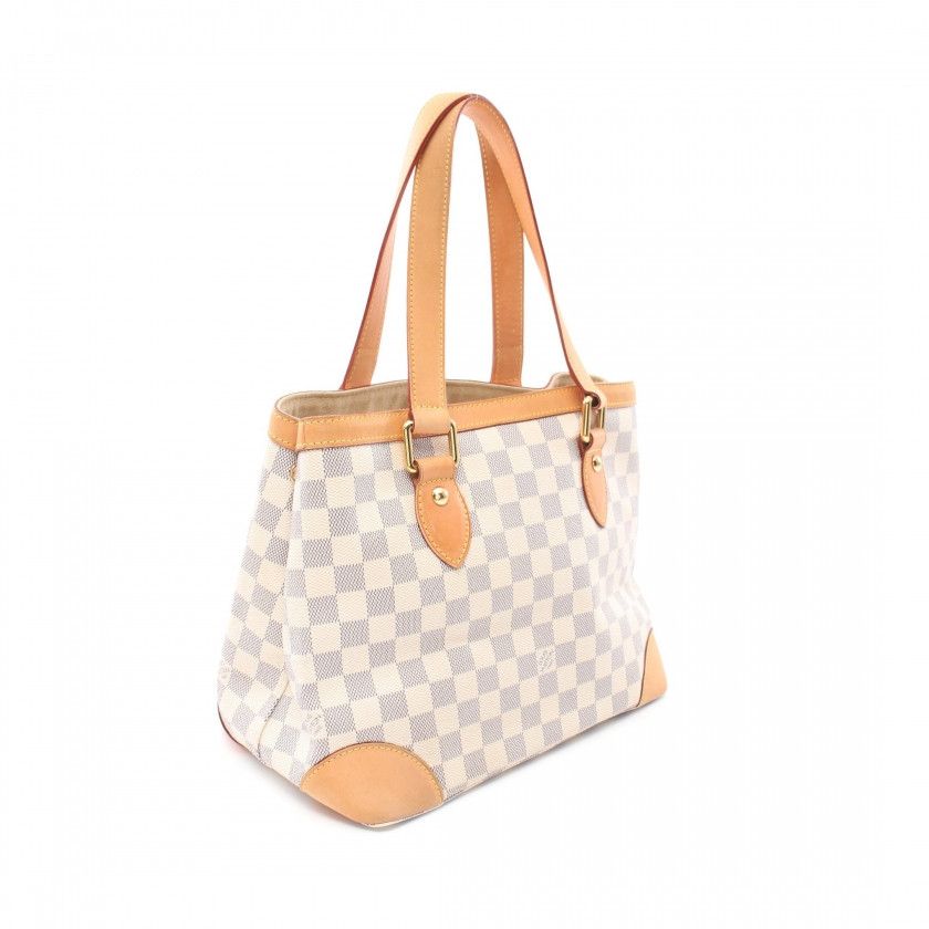 Louis Vuitton Hampstead PM Damier Azur Tote Bag Leather