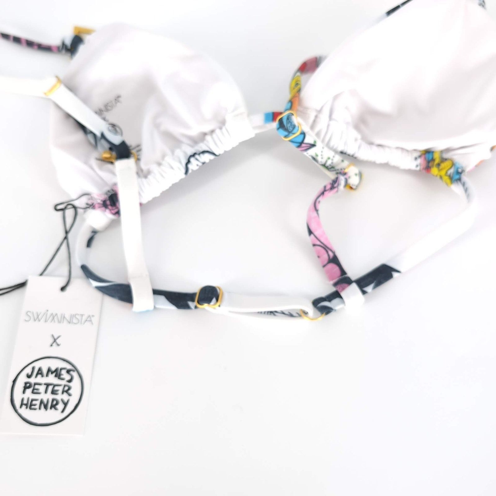 Other NWT Swiminista x JPH Art Toss Print Sexy Bikini Top -Size XS Size ONE SIZE - 11 Thumbnail
