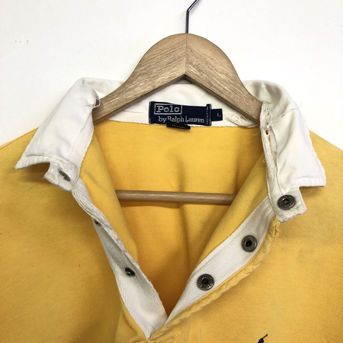 Polo Ralph Lauren Vintage POLO RALPH LAUREN RUGBY Disstress Long Sleeve Shirt Size US L / EU 52-54 / 3 - 16 Thumbnail