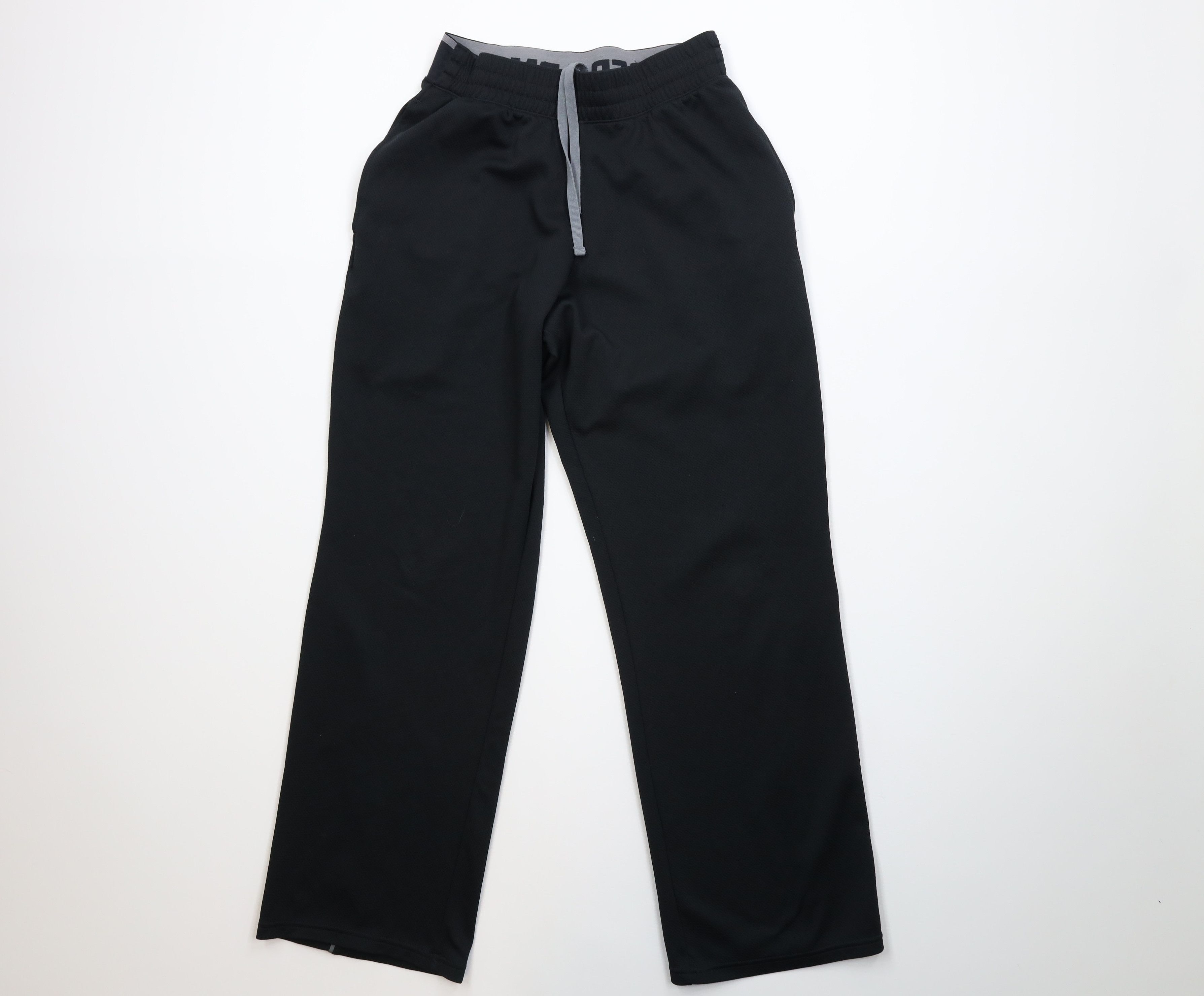 Under Armour Vintage Y2K Under Armour Thermal Knit Wide Leg Pants Black Size US 32 / EU 48 - 1 Thumbnail
