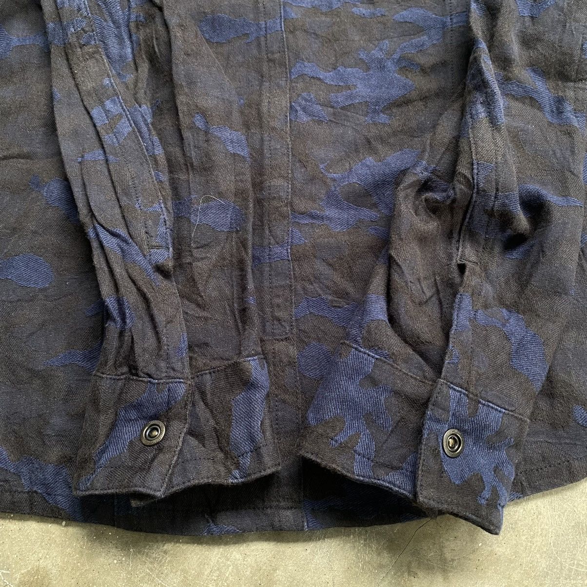 Japanese Brand 2000s Schlussel Vkei Style Open Collar Camo Button Up Shirt Size US M / EU 48-50 / 2 - 11 Thumbnail