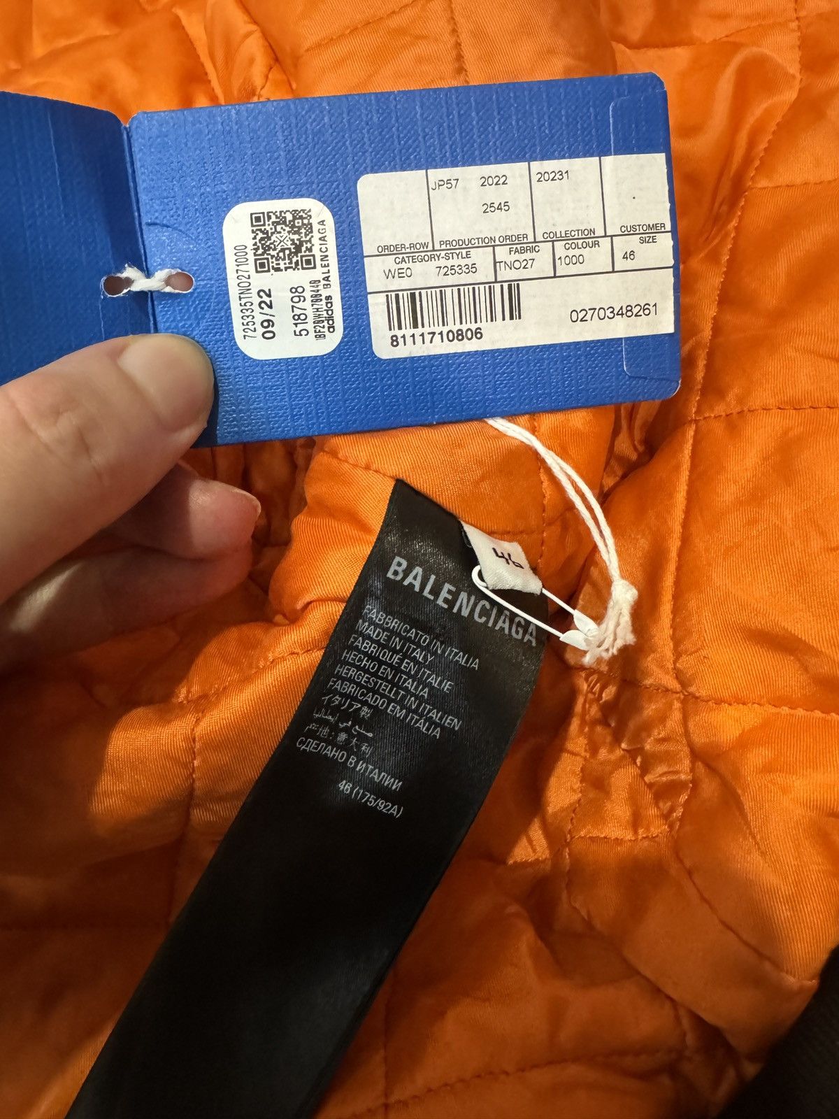 Balenciaga Balenciaga Adidas Black oversized bomber Sz.46 Size US S / EU 44-46 / 1 - 11 Thumbnail