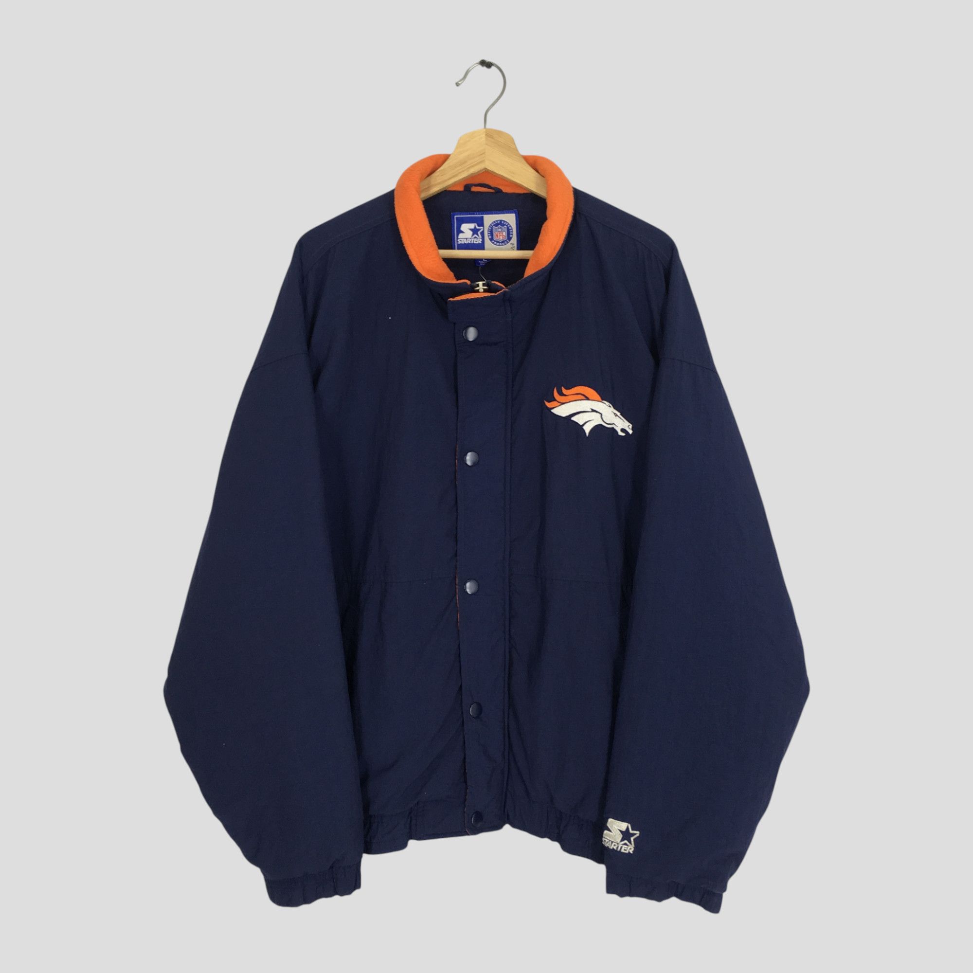 NFL Vintage 90's Denver Broncos Starter NFL Team Varsity Jacket Size US L / EU 52-54 / 3 - 1 Thumbnail