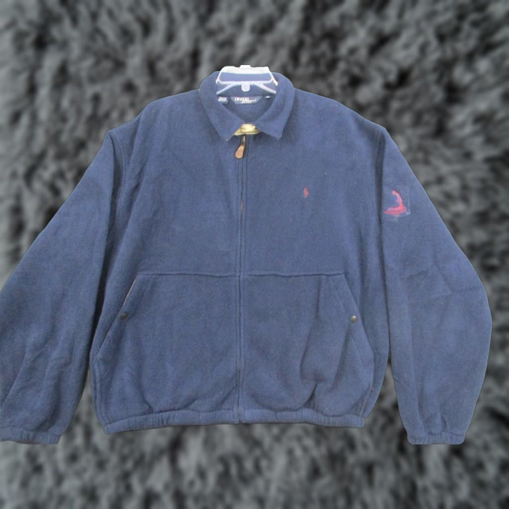 Polo Ralph Lauren VINTAGE Polo Ralph Lauren Jacket Mens XL Navy Fleece Made in USA Size US XL / EU 56 / 4 - 1 Thumbnail