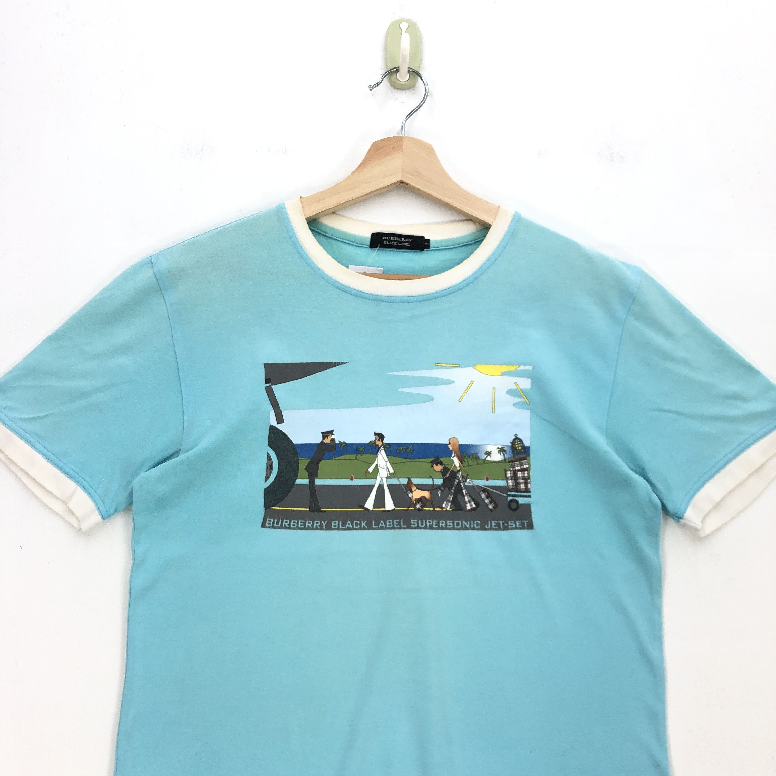 Burberry Vintage Burberry T Shirt Burberrys Supersonic Jet Set Tees Size S / US 4 / IT 40 - 3 Thumbnail