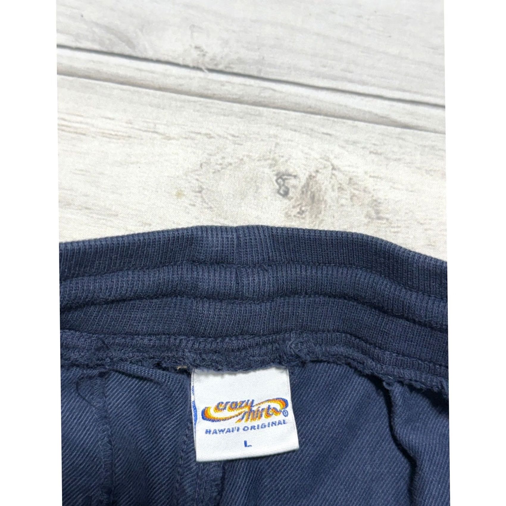 Vintage Crazy Shirts Jogger Pants Mens Large Navy Blue Cotton Twill Drawstring 00259 Size US XS / EU 42 / 0 - 5 Thumbnail