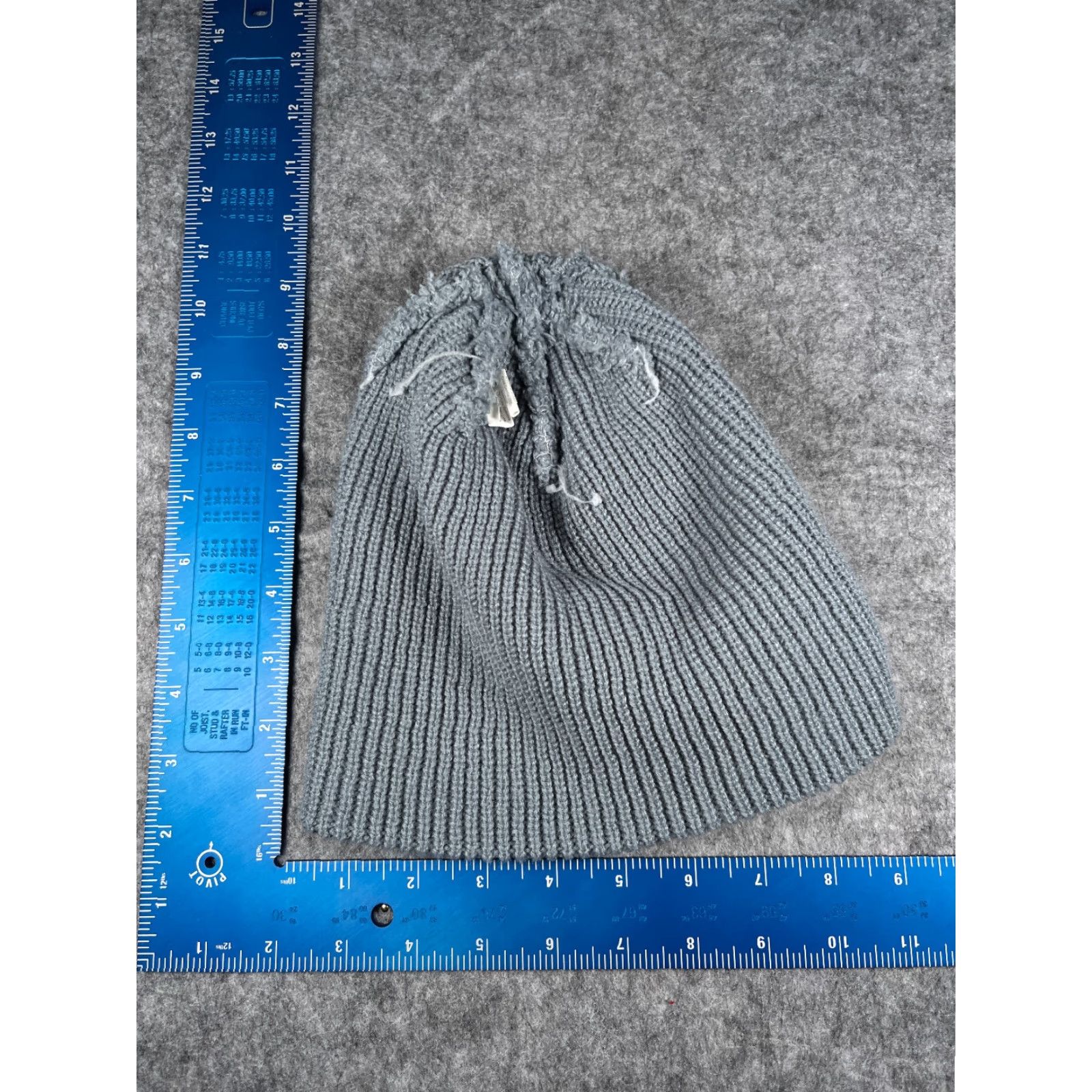 Vintage Beanie Toque Adult One Size Blue Double Knit 100% Acrylic Winter Snow Ski Size ONE SIZE - 5 Thumbnail