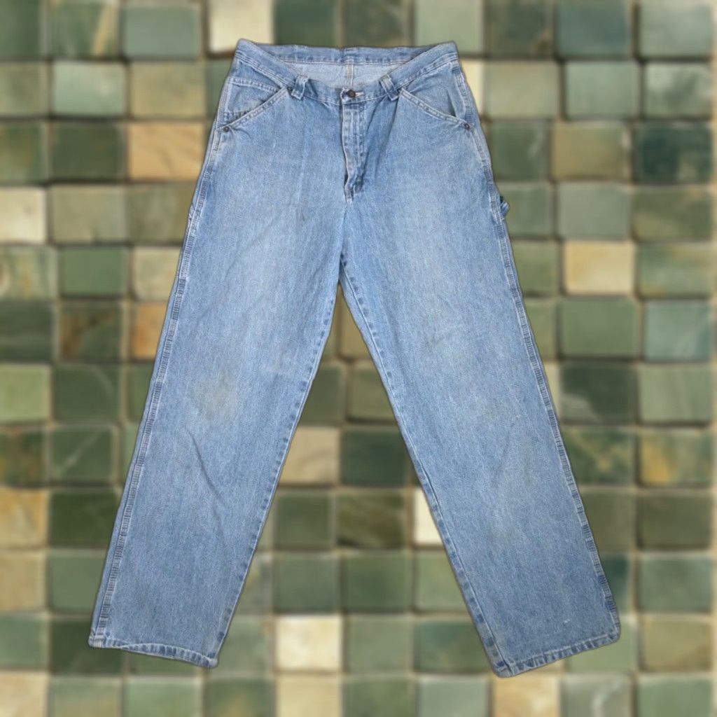 Denime VINTAGE Riders Authentics Jeans Carpenter Denim Pants Blue 34x34 Men Baggy Relaxed 34 in Inseam 34 Waist 34 Comfort Pockets Size US 34 / EU 50 - 1 Thumbnail