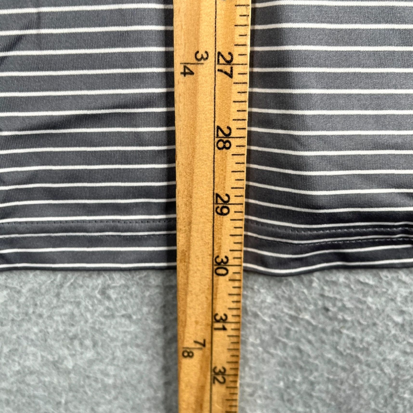 Vintage Russle Florida State Seminoles FSU Polo Shirt Mens XL Gray White Striped Stretch Casual Size US XL / EU 56 / 4 - 8 Thumbnail