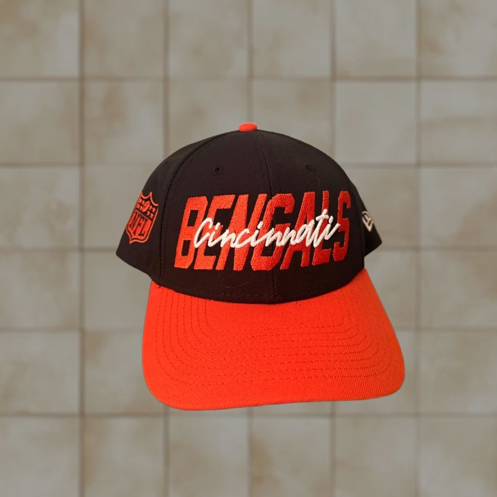 New Era Cincinnati Bengals New Era 9FORTY Adjustable Hat Snapback Black/Orange - Unisex Adults, One Size, Baseball Cap Size ONE SIZE - 1 Thumbnail