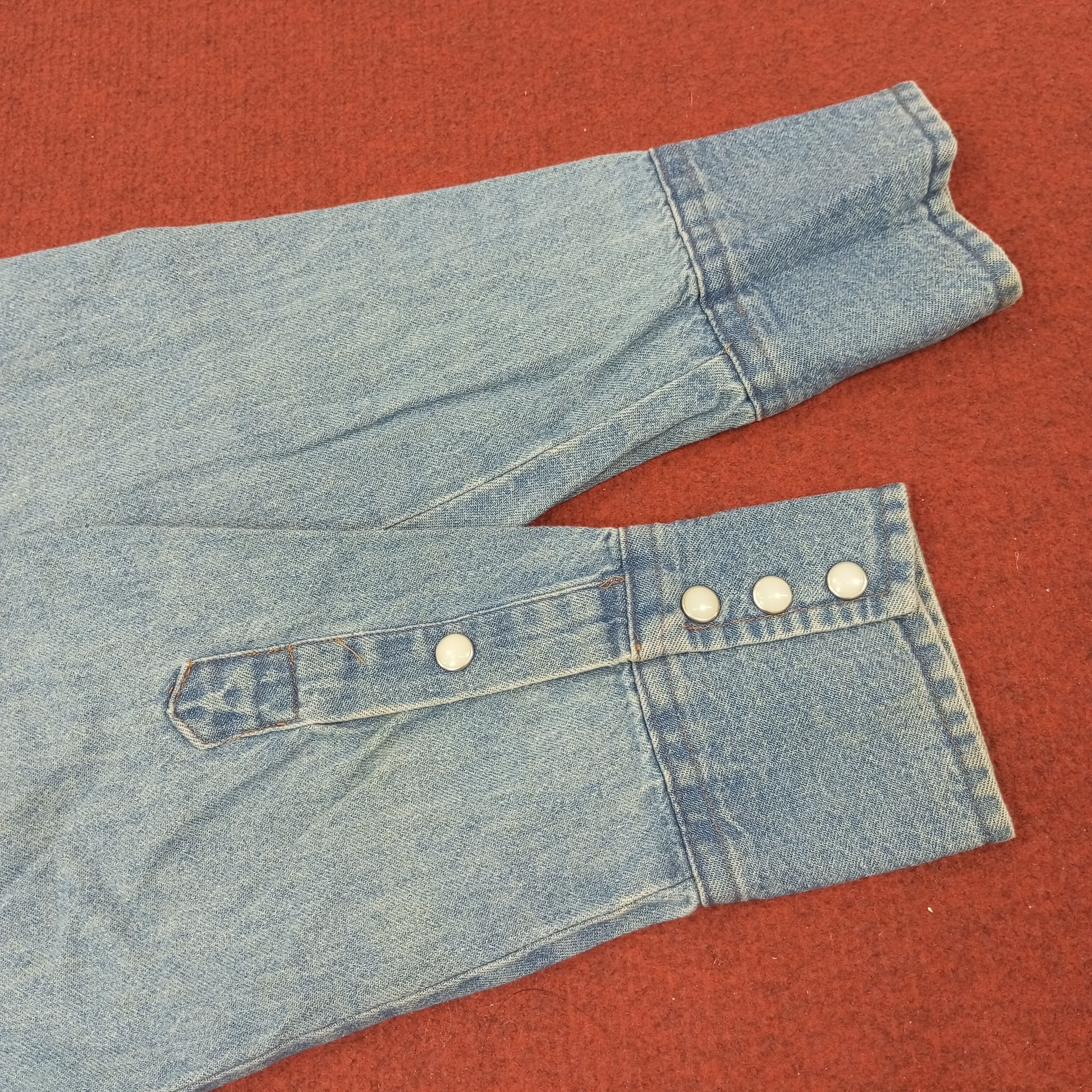 Vintage × Wrangler Wrangler Double Pocket Design Casual Shirt c219n8 Size US L / EU 52-54 / 3 - 8 Thumbnail