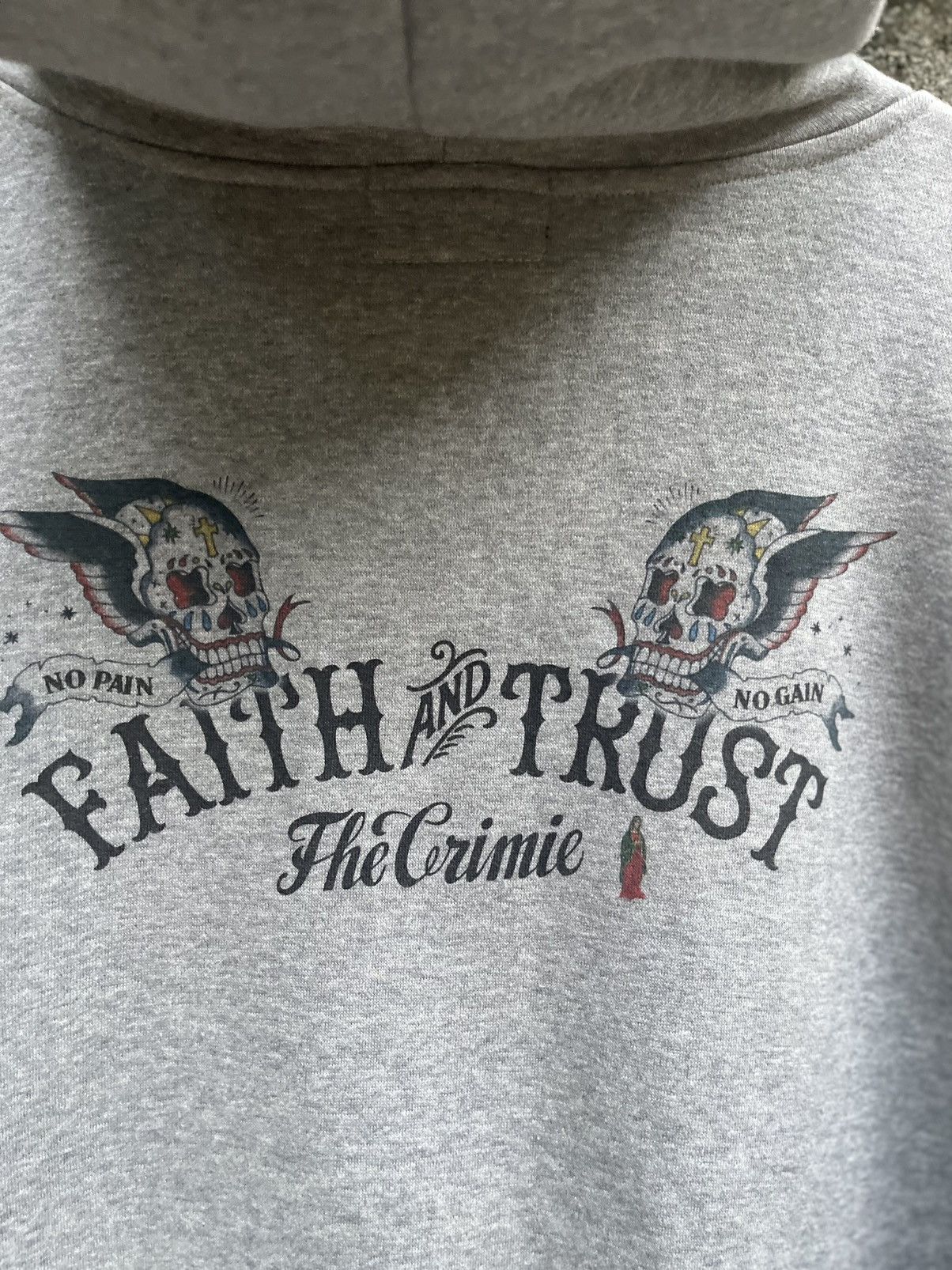 Vintage La Chouette 'No Pain No Gain' Skull Hoodie - Made in Japan Size US M / EU 48-50 / 2 - 4 Thumbnail
