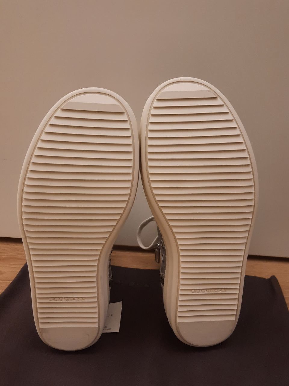 Rick Owens Drkshdw *New* Silver Ramones Hi Sneakers Size US 7 / EU 40 - 7 Thumbnail