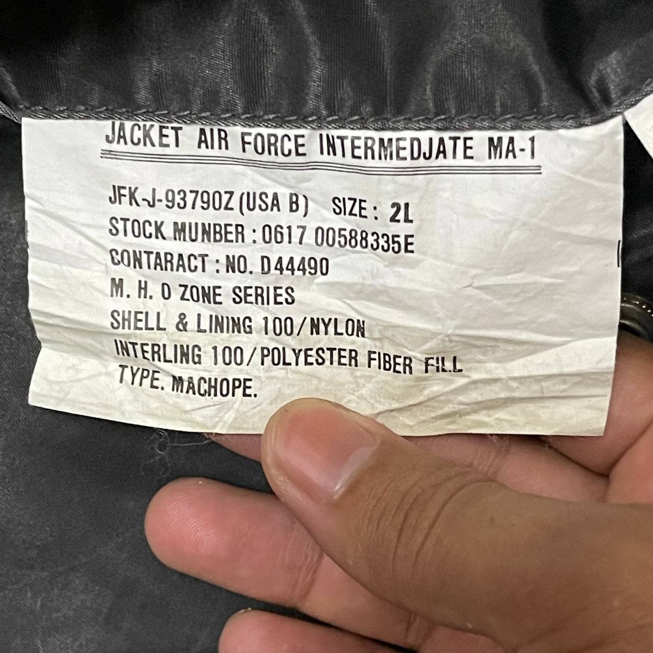 Vintage Vintage Machope Ma 1 Military Bomber Jacket Size US XL / EU 56 / 4 - 7 Thumbnail