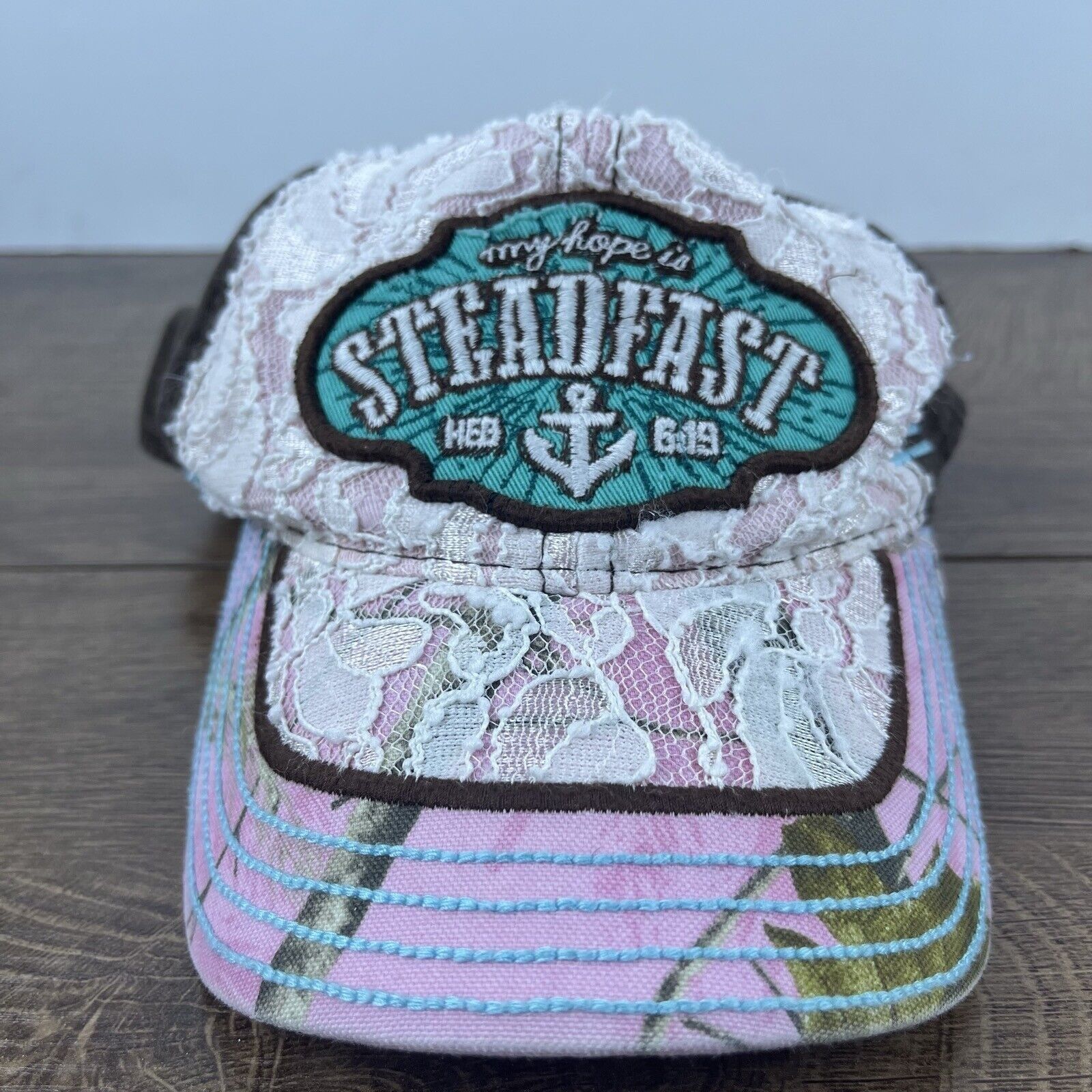 Other Steadfast Hat My Hope is Steadfast Pink Cap Adjustable Pink Size ONE SIZE - 3 Thumbnail