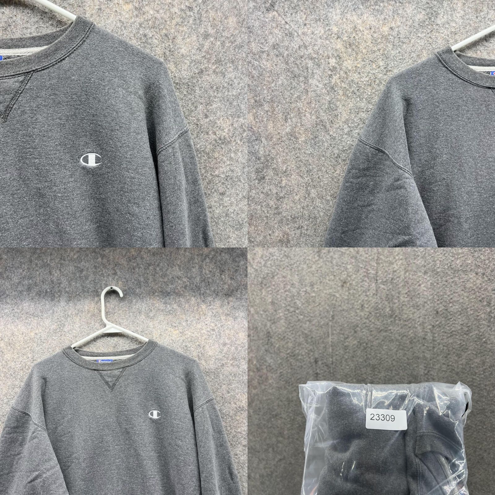 Champion VINTAGE Champion Sweater Men Medium Adult Gray Crewneck Pullover Fleece Logo Squares All Seasons Winter 90s Mens Size US M / EU 48-50 / 2 - 8 Thumbnail