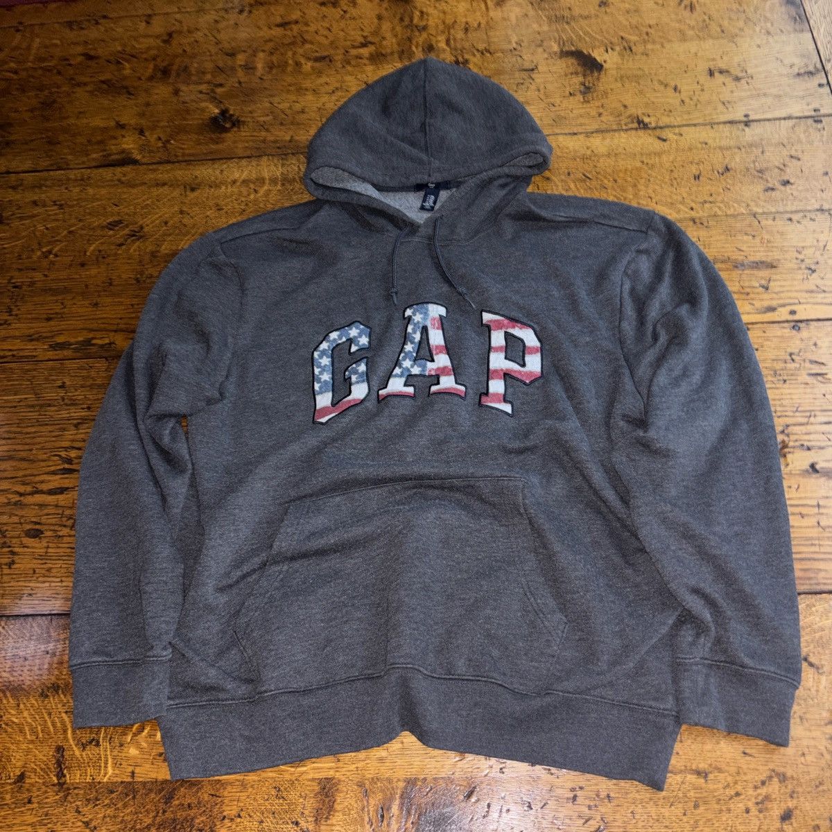 Gap Vintage 2000s Grey Gap spell-out hoodie Size US XXL / EU 58 / 5 - 1 Thumbnail